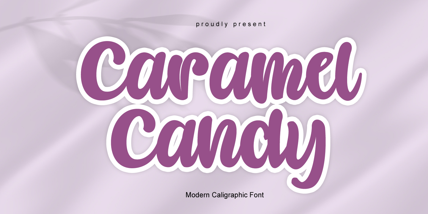 Пример шрифта Caramel Candy Regular